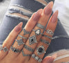 15 Pcs Trendy Rings Set For Girls(Cf Dynamic)