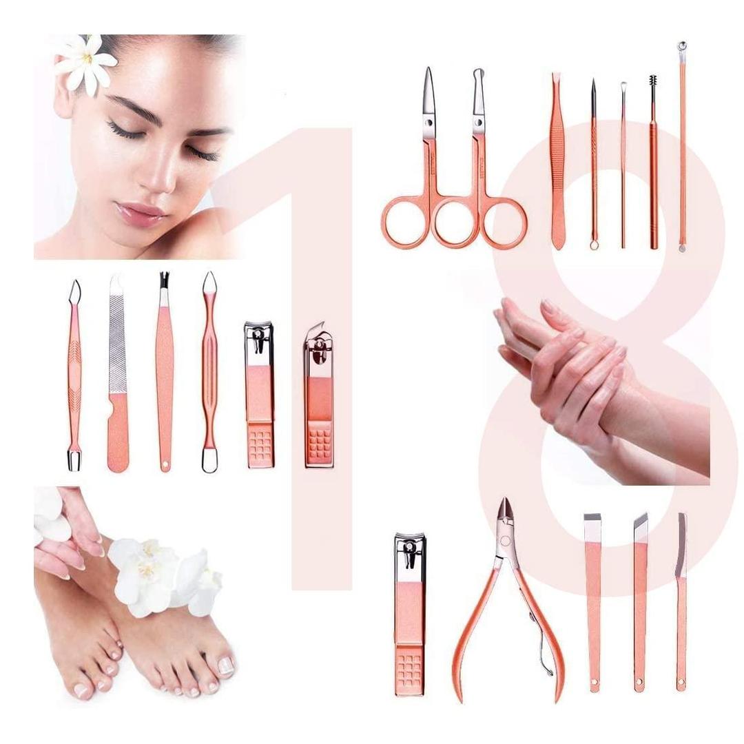 Stainless Steel Nail Clipper Set_Pedicure and Menicure Tools 18 Pcs(Cf Dynamic)