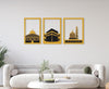 Three Frame Kaba Shareef Wall Art(Cf Dynamic)