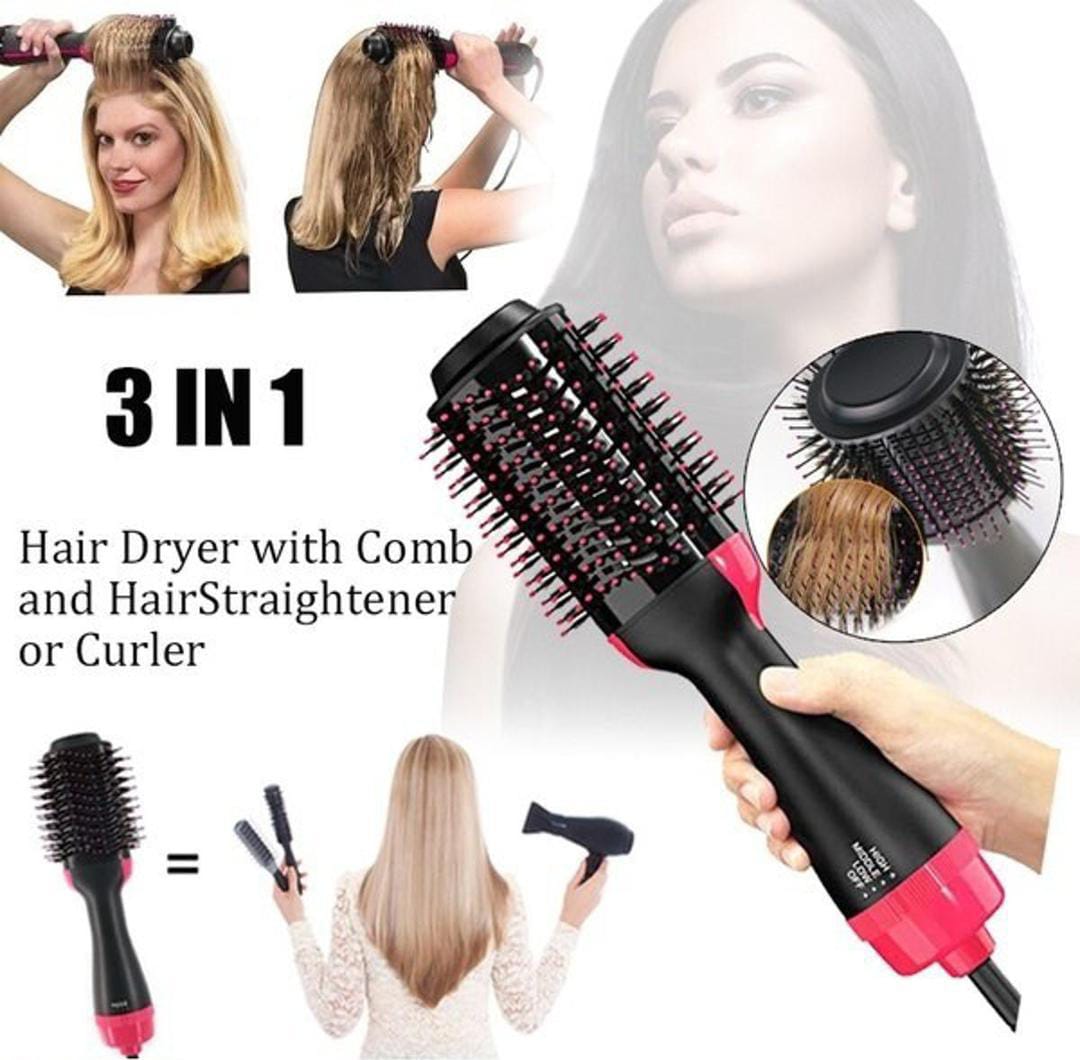 3 In 1 Professional Lightweight & Erogonomic Hair Dryer Brush For Woman (Cf Dynamic)