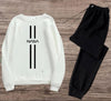 2 Pcs Unisex Dri Fit Printed Sweatshirt Track Suit(Cf Dynamic)